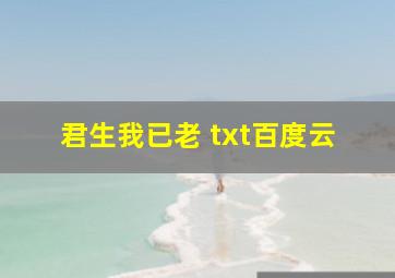 君生我已老 txt百度云